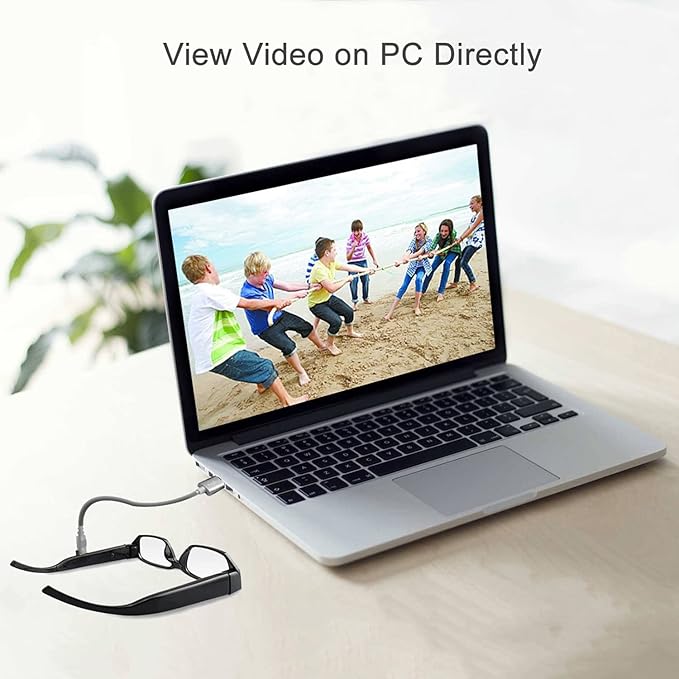 Spy Camera Glasses | Full HD 1080P Hidden Camera Eyewear with Video Recorder, Supports Up to 32GB TF Card | Portable Digital Camcorder for Indoor & Outdoor Use