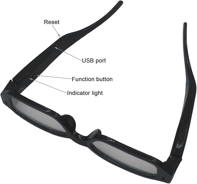 Spy Camera Glasses | Full HD 1080P Hidden Camera Eyewear with Video Recorder, Supports Up to 32GB TF Card | Portable Digital Camcorder for Indoor & Outdoor Use