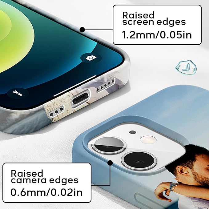 Personalized Custom Phone Case for iPhone 11, 12, 13, 14, 15, 16 | Clear, Shockproof, Anti-Scratch Protective Cover | Design Your Own Photo or Text Case